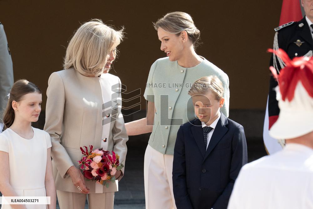 French President Macron visits Monaco