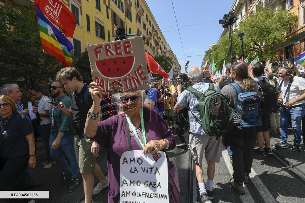 National Demonstration For Gaza in Italy - Rome