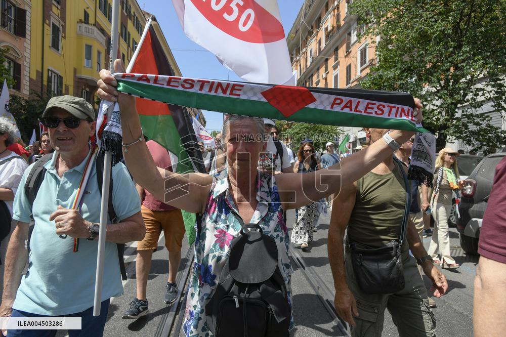 National Demonstration For Gaza in Italy - Rome