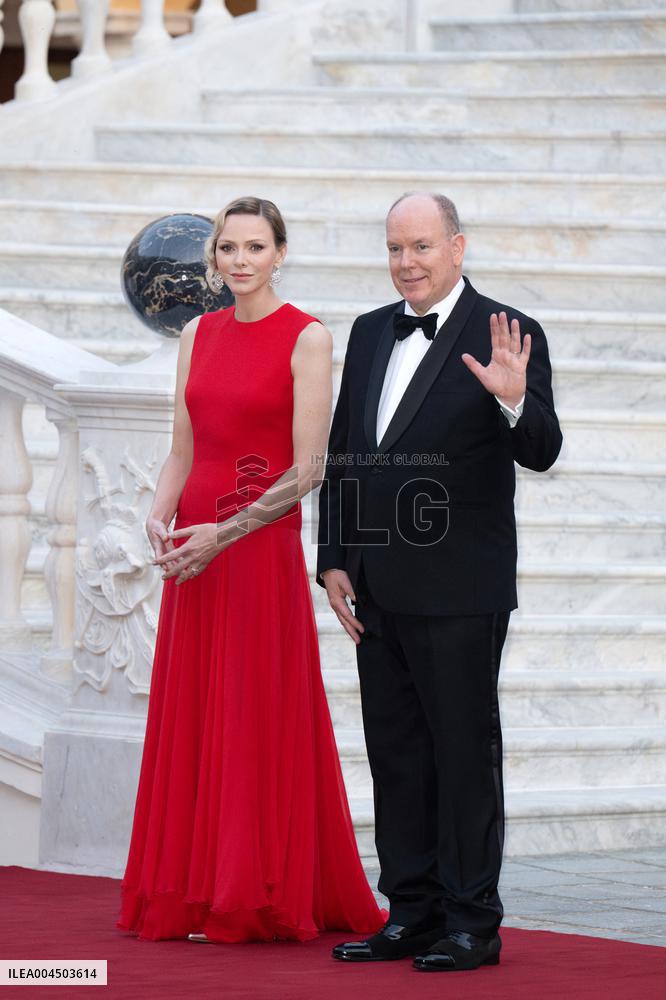 French President Macron visits Monaco.