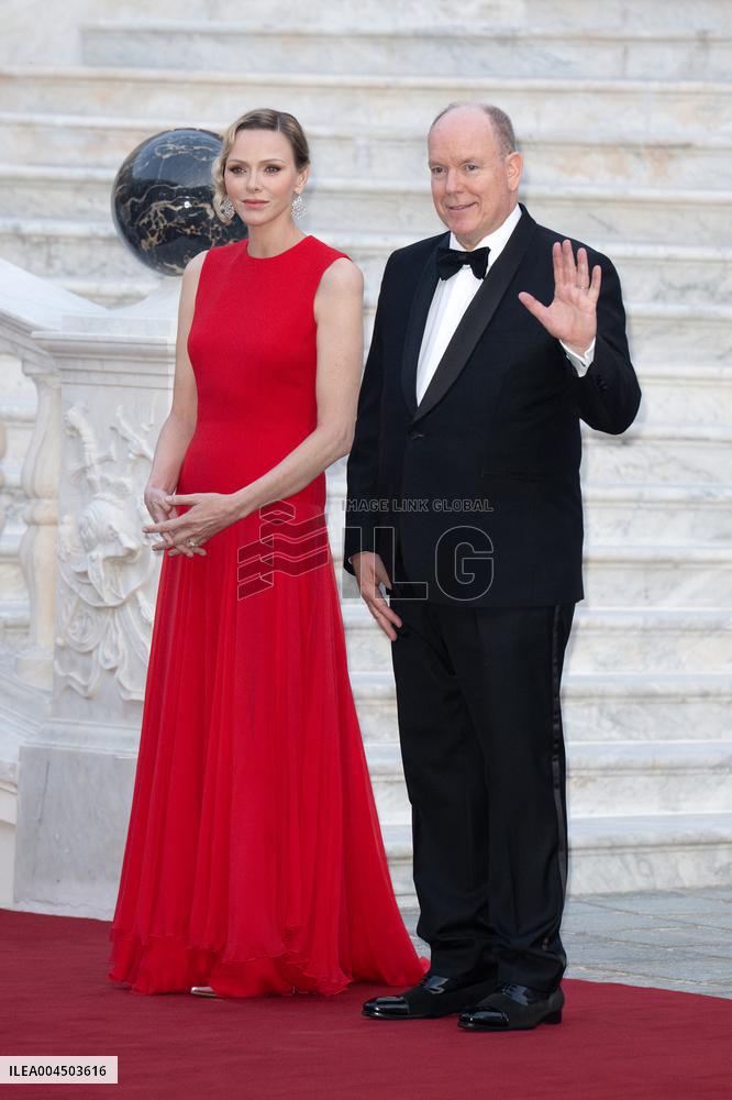 French President Macron visits Monaco.