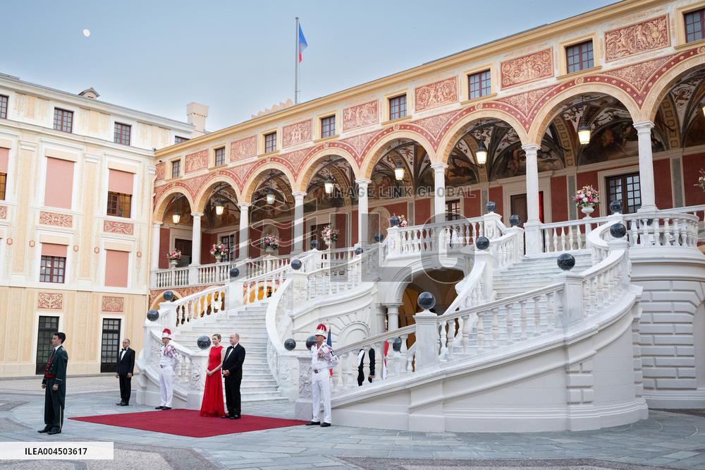 French President Macron visits Monaco.