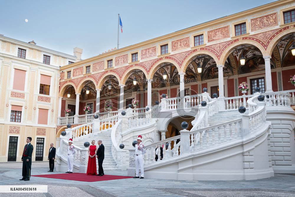 French President Macron visits Monaco.