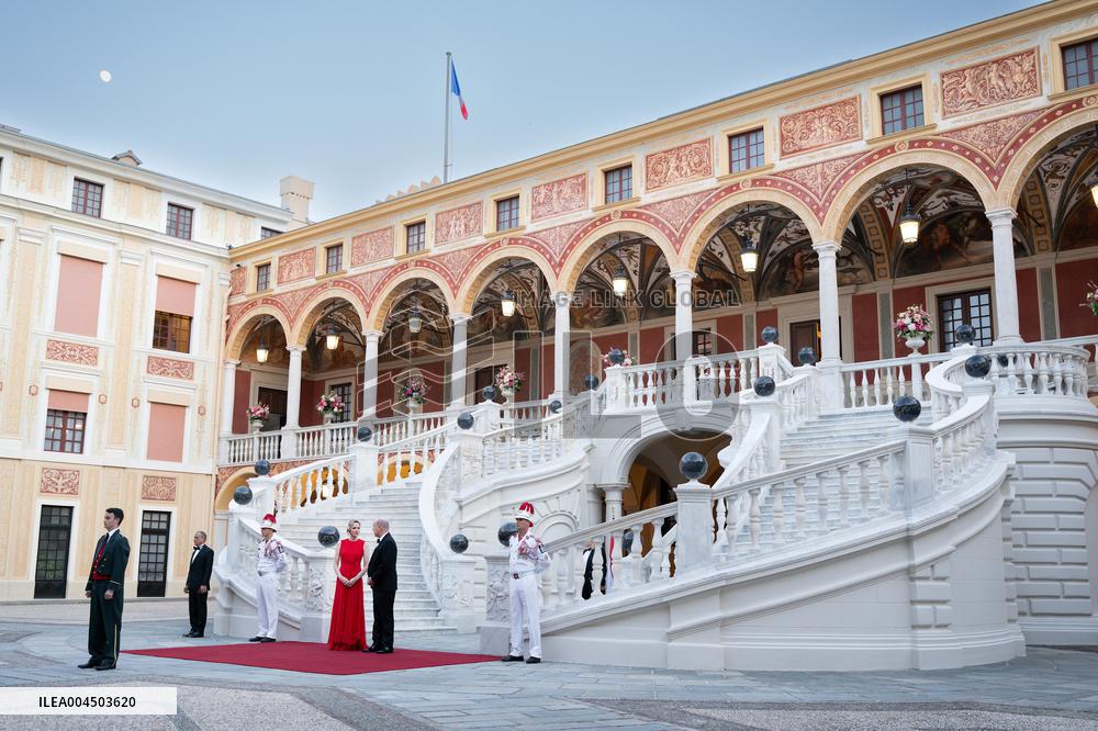 French President Macron visits Monaco.