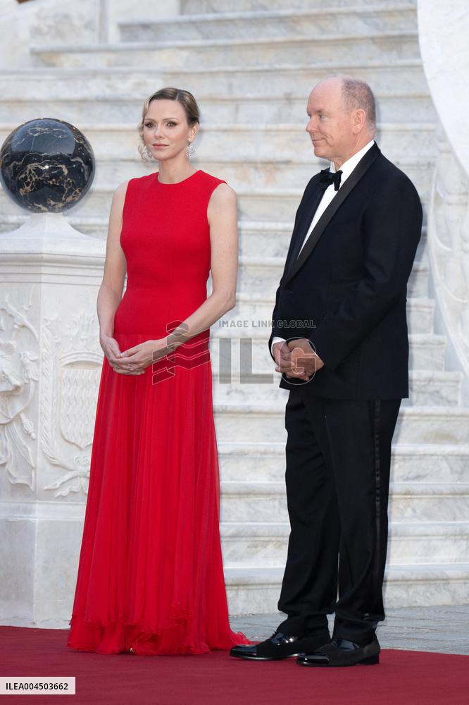 French President Macron visits Monaco.