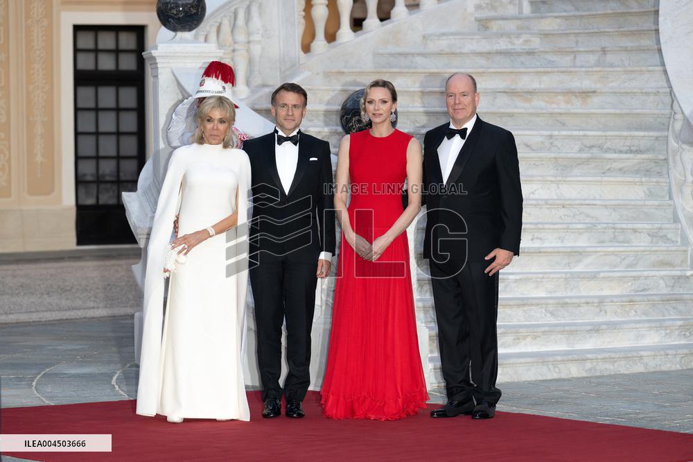 French President Macron visits Monaco.