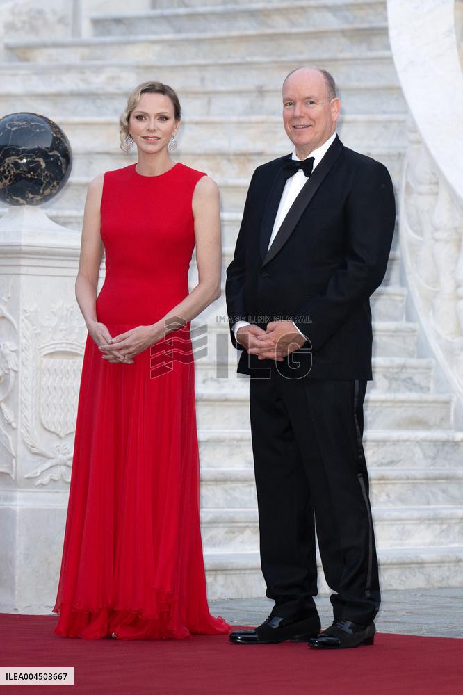 French President Macron visits Monaco.