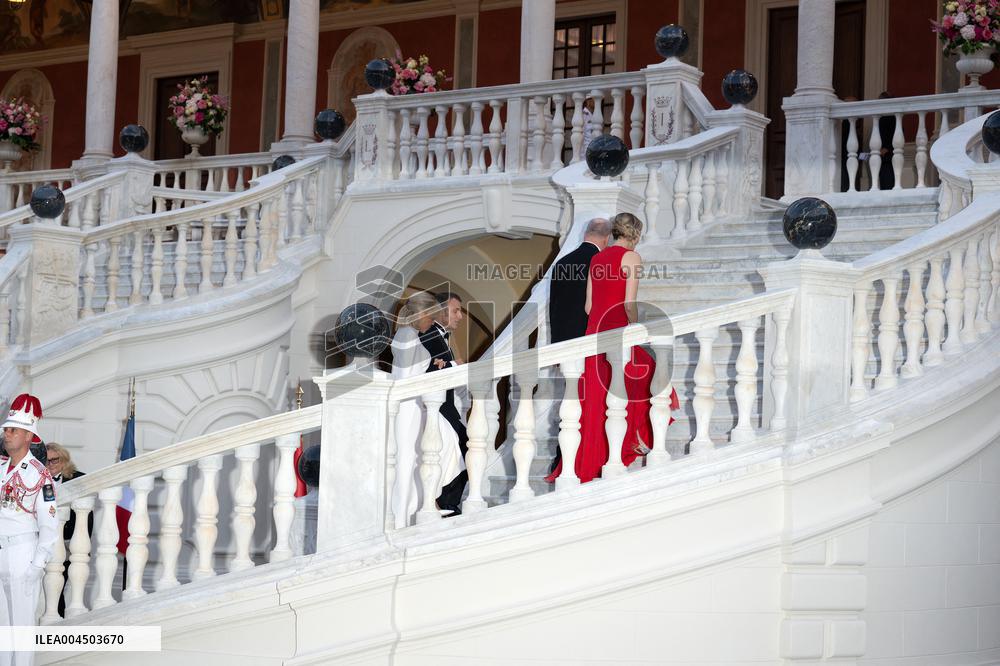French President Macron visits Monaco.