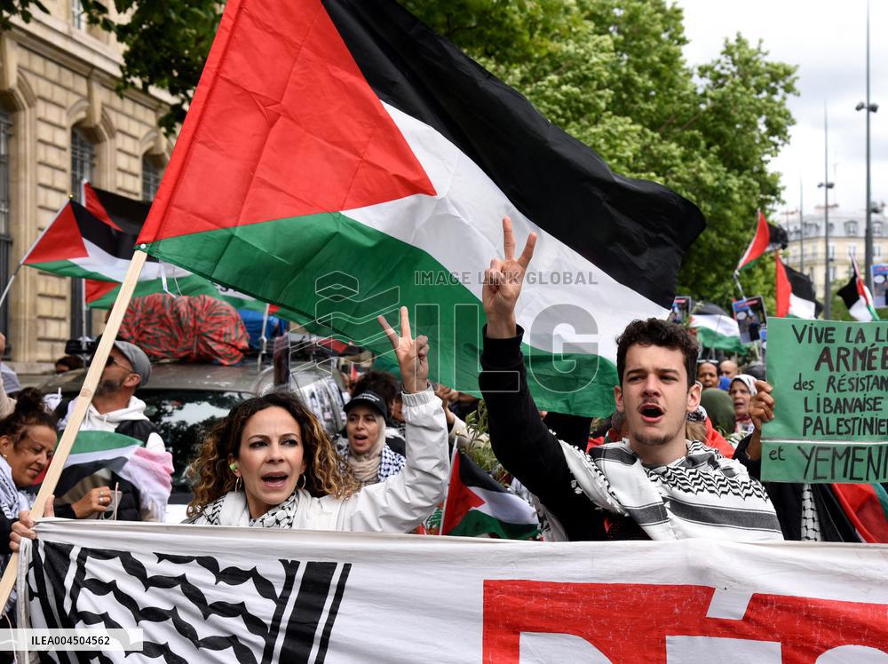 Pro-Palestinian Rally For Gaza - Paris