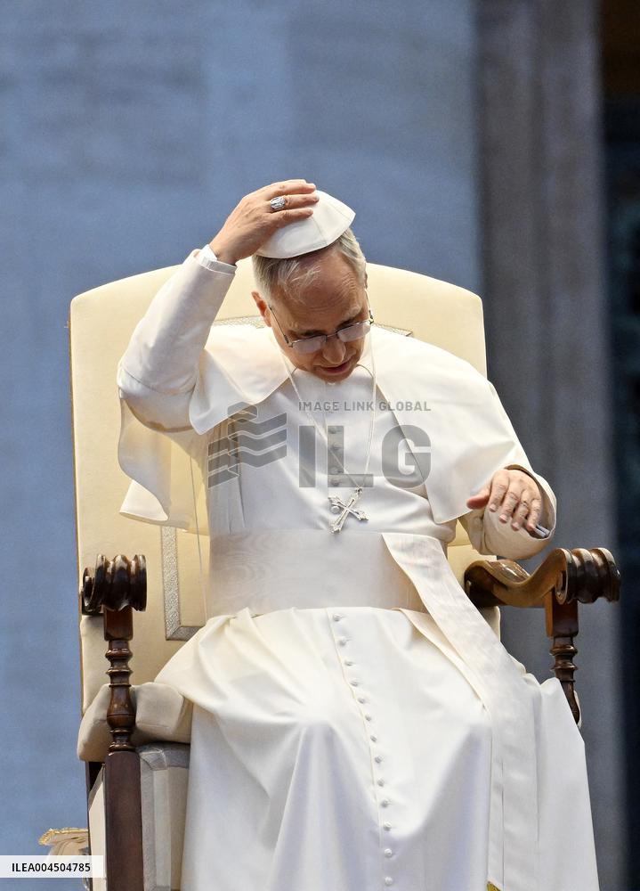 Pope Leo XIV Leads A Pentecost Vigil Prayer - Vatican