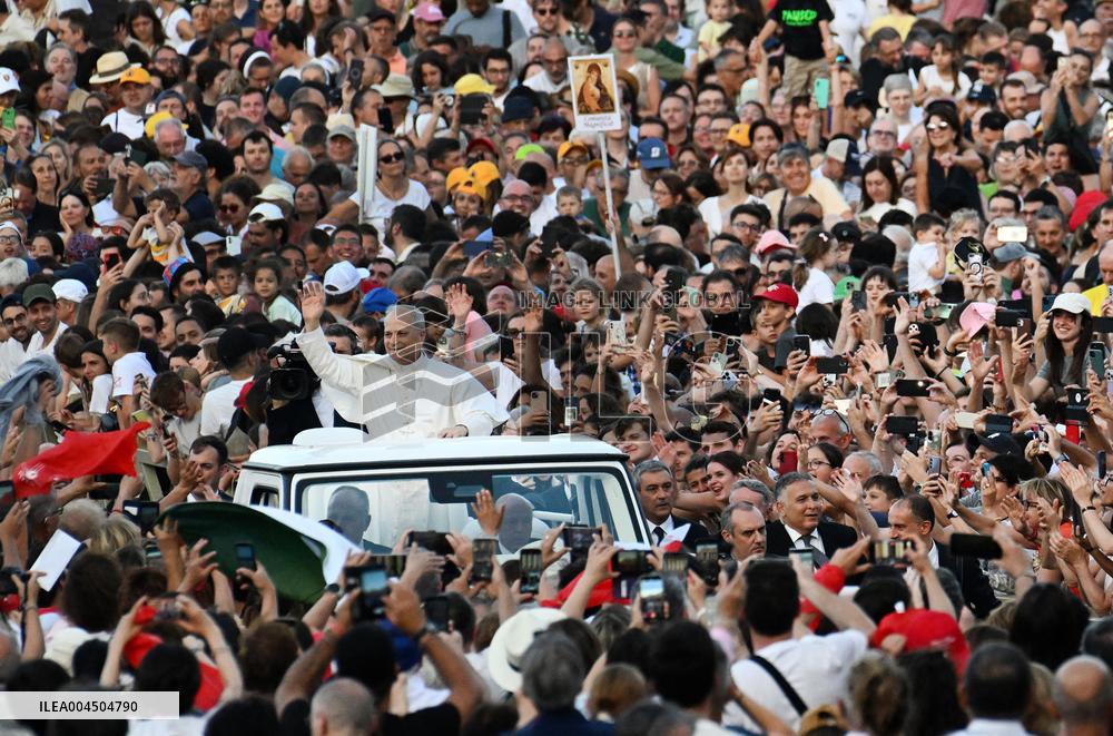 Pope Leo XIV Leads A Pentecost Vigil Prayer - Vatican