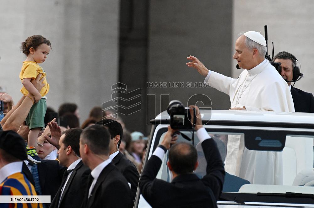 Pope Leo XIV Leads A Pentecost Vigil Prayer - Vatican