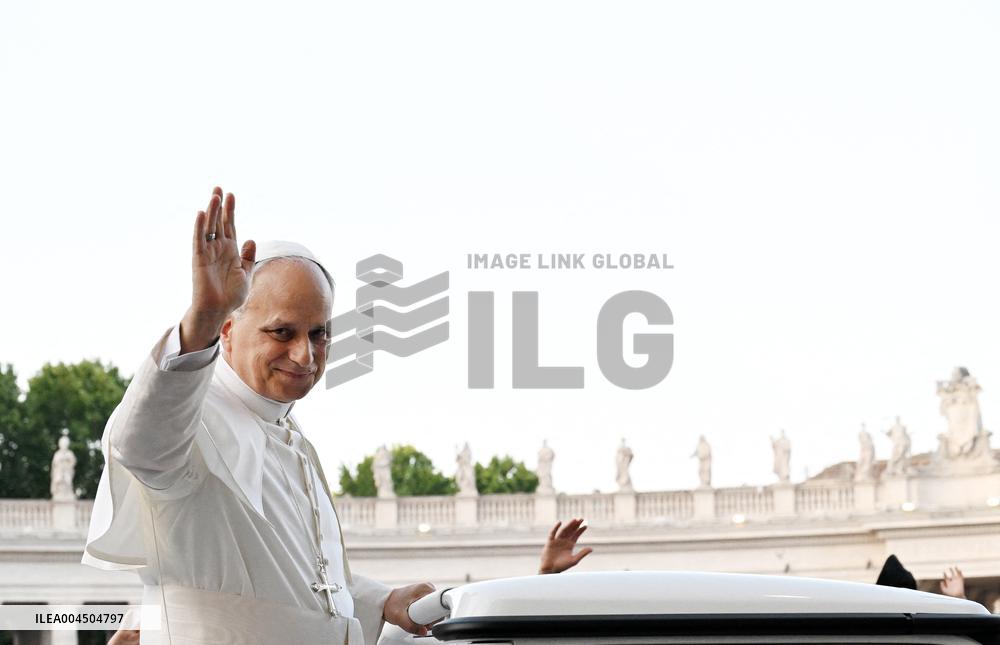 Pope Leo XIV Leads A Pentecost Vigil Prayer - Vatican