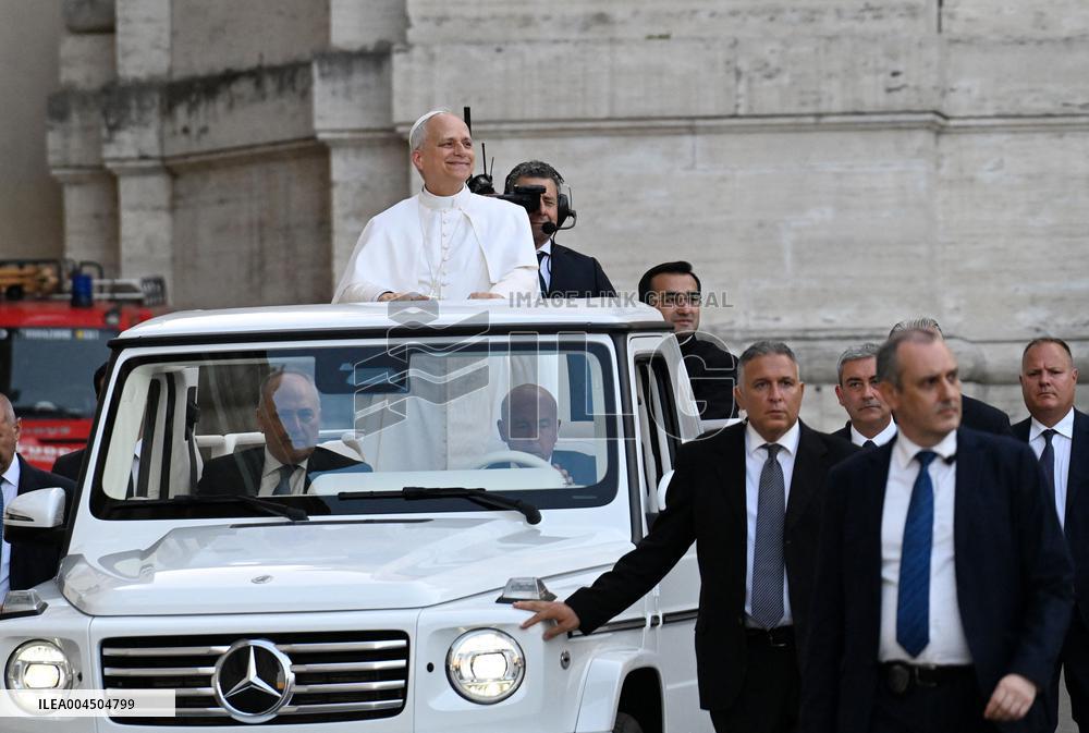 Pope Leo XIV Leads A Pentecost Vigil Prayer - Vatican