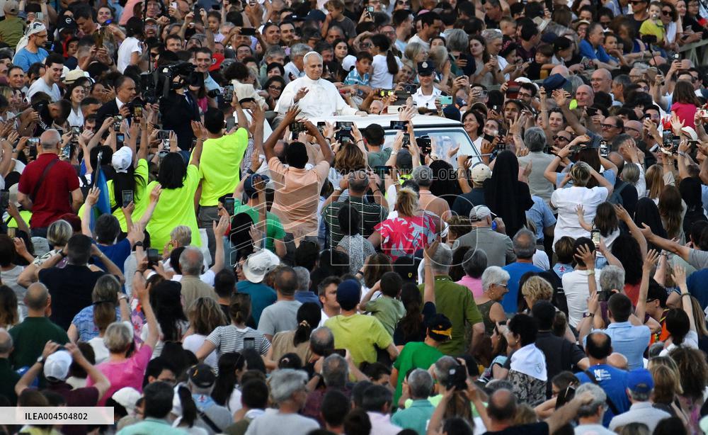 Pope Leo XIV Leads A Pentecost Vigil Prayer - Vatican