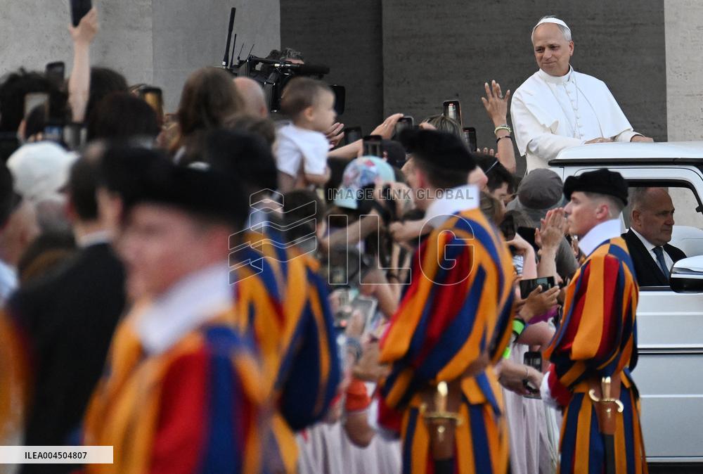 Pope Leo XIV Leads A Pentecost Vigil Prayer - Vatican
