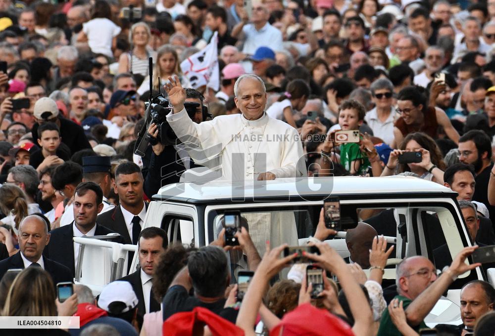 Pope Leo XIV Leads A Pentecost Vigil Prayer - Vatican