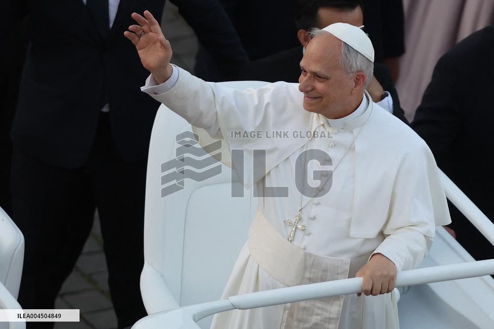 Pope Leo XIV Leads A Pentecost Vigil Prayer - Vatican