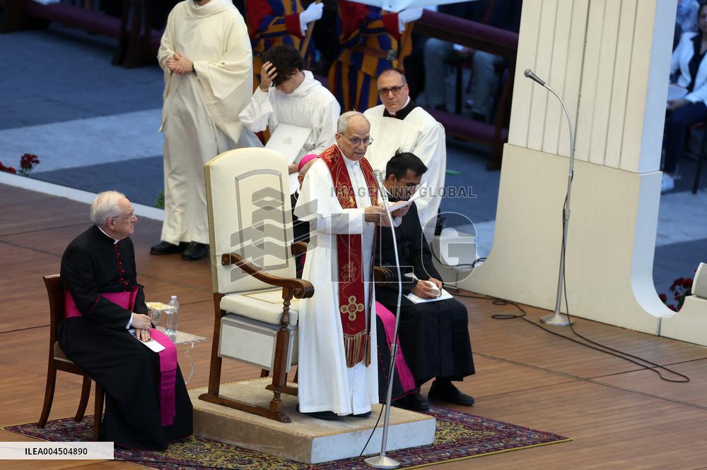 Pope Leo XIV Leads A Pentecost Vigil Prayer - Vatican