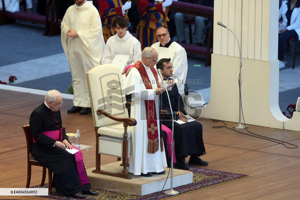 Pope Leo XIV Leads A Pentecost Vigil Prayer - Vatican