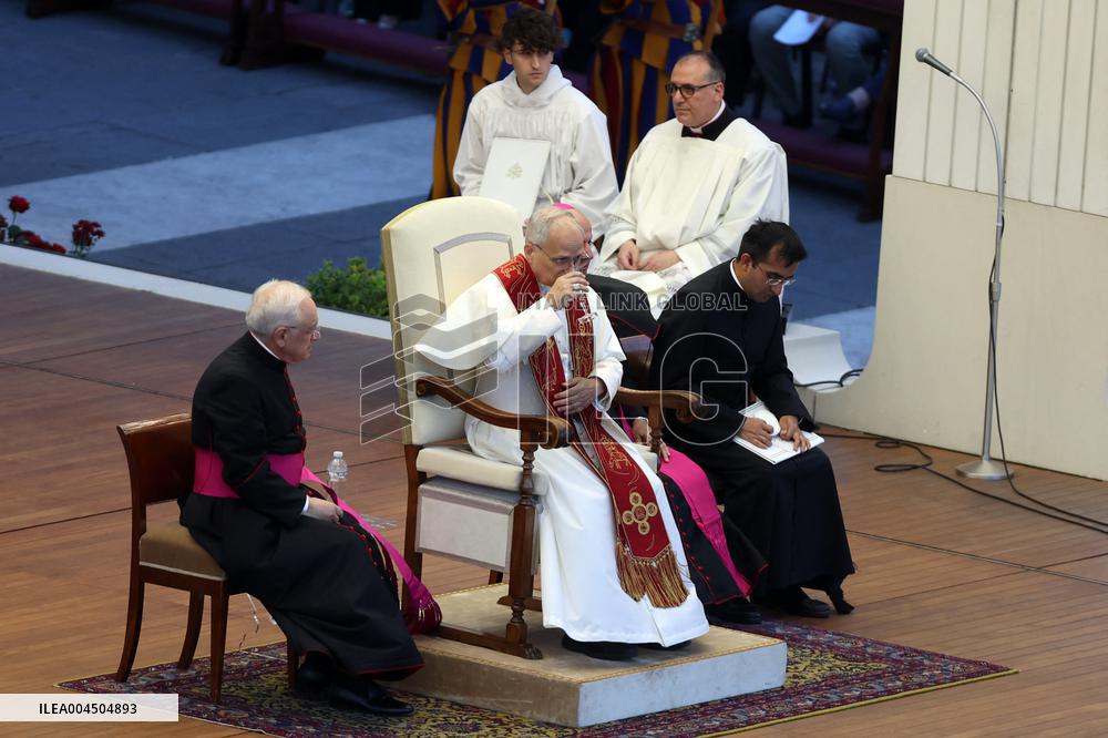 Pope Leo XIV Leads A Pentecost Vigil Prayer - Vatican