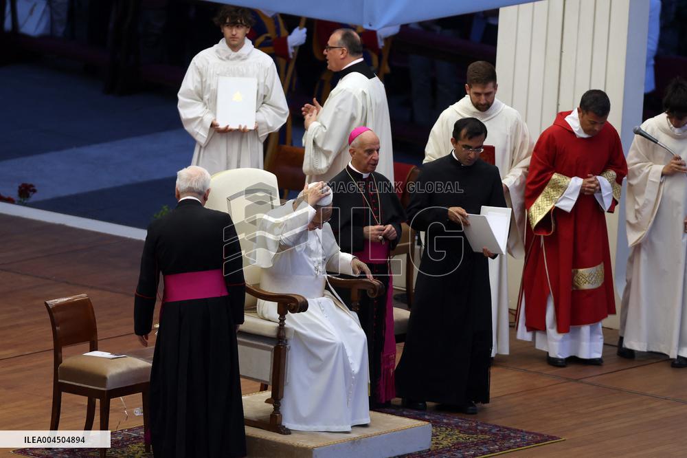 Pope Leo XIV Leads A Pentecost Vigil Prayer - Vatican