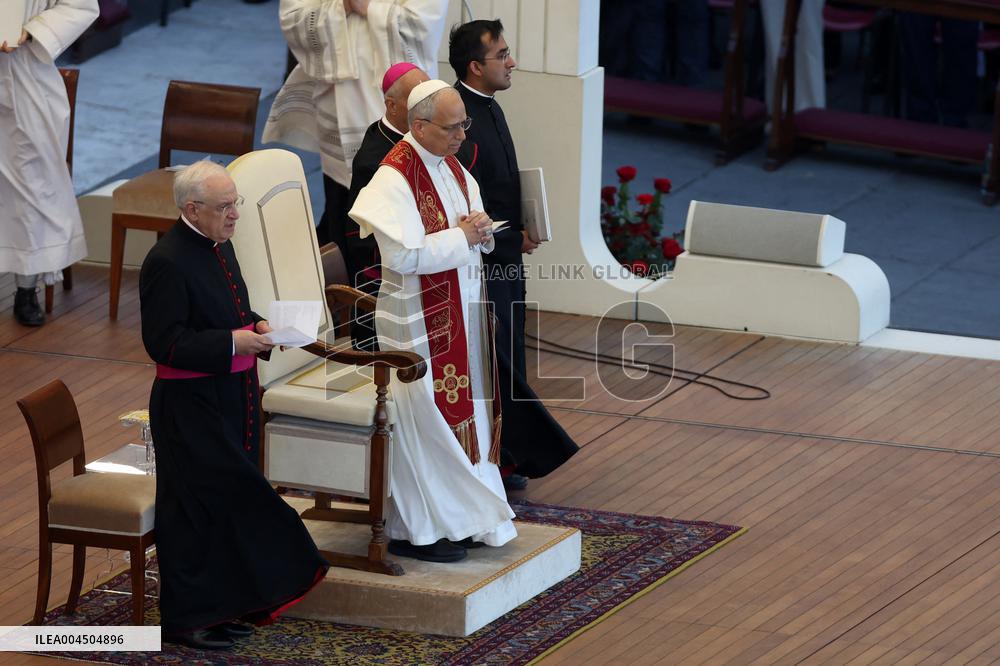 Pope Leo XIV Leads A Pentecost Vigil Prayer - Vatican