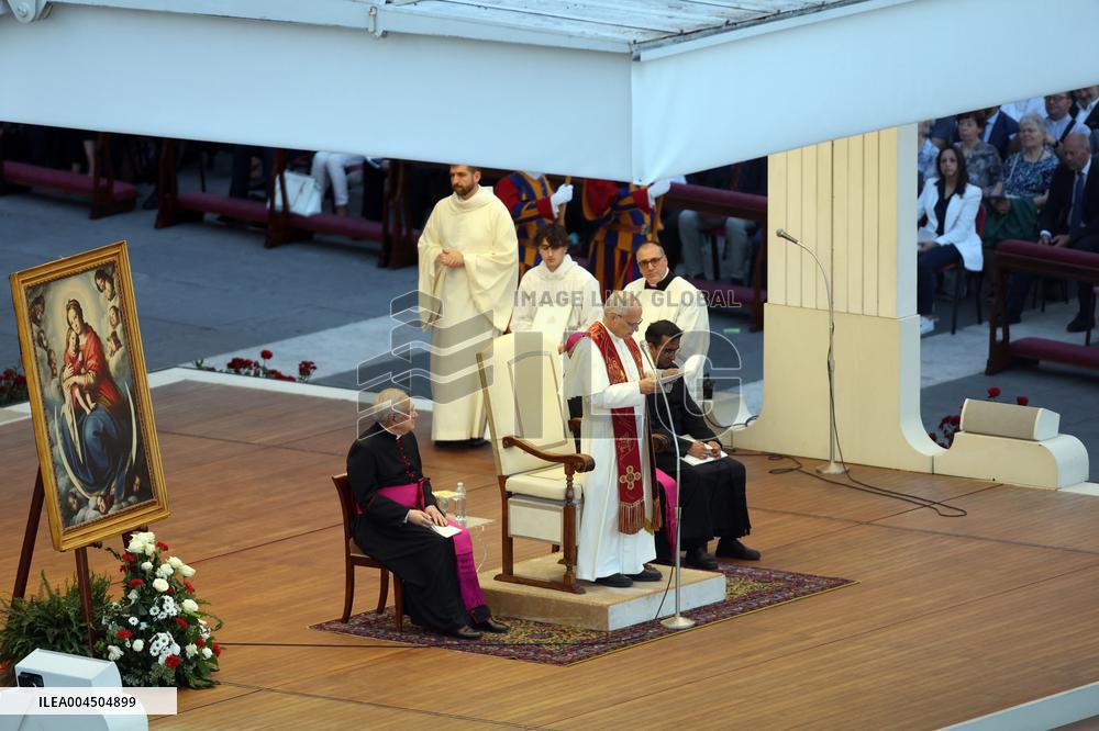 Pope Leo XIV Leads A Pentecost Vigil Prayer - Vatican