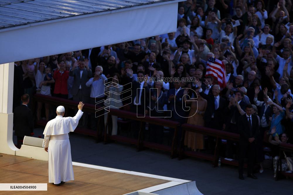 Pope Leo XIV Leads A Pentecost Vigil Prayer - Vatican