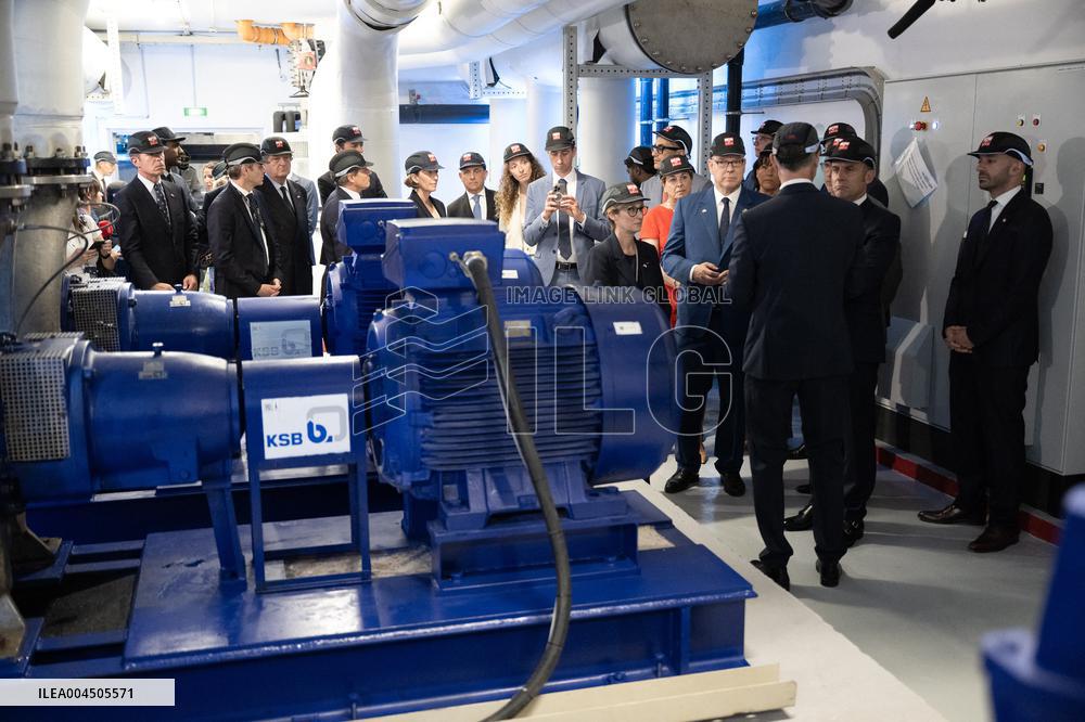 NO TABLOIDS - President Macron Visits Monaco With Prince Albert II