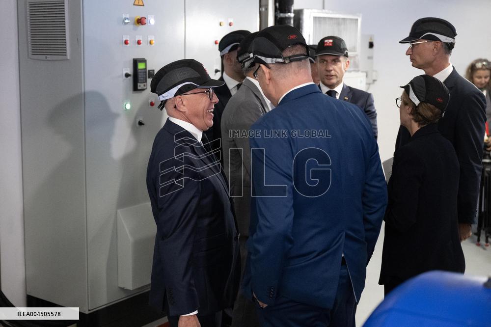NO TABLOIDS - President Macron Visits Monaco With Prince Albert II