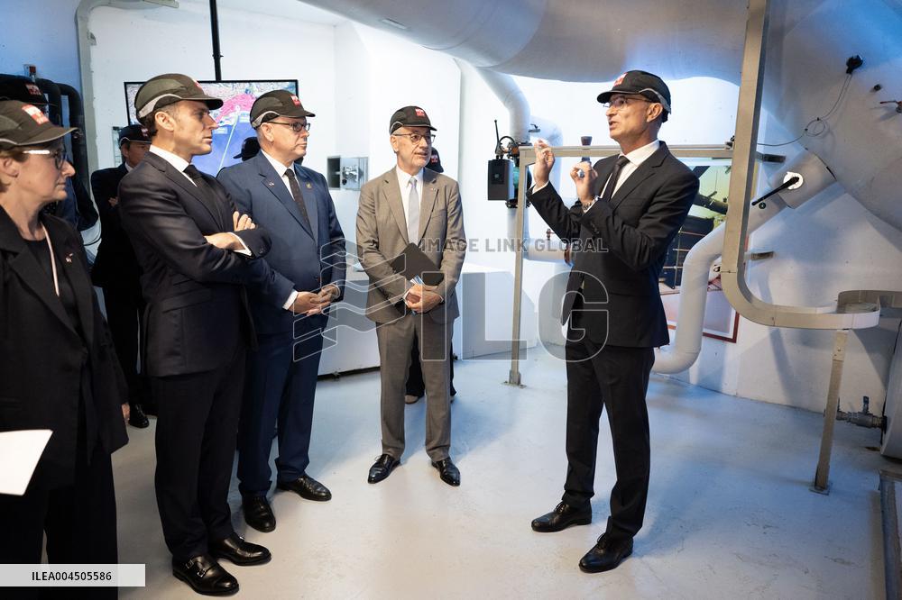 NO TABLOIDS - President Macron Visits Monaco With Prince Albert II