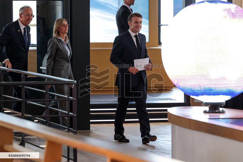 NO TABLOIDS - Emmanuel Macron visits the Oceanographic Museum - Monaco