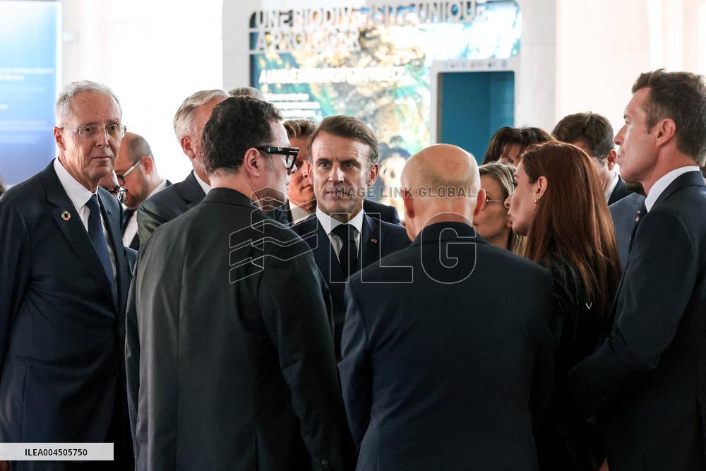 NO TABLOIDS - Emmanuel Macron visits the Oceanographic Museum - Monaco