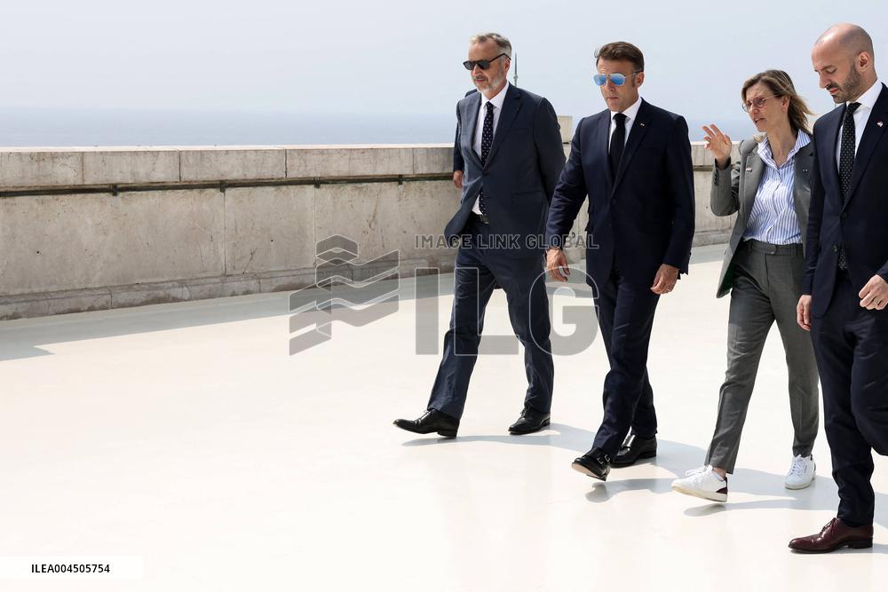 NO TABLOIDS - Emmanuel Macron visits the Oceanographic Museum - Monaco