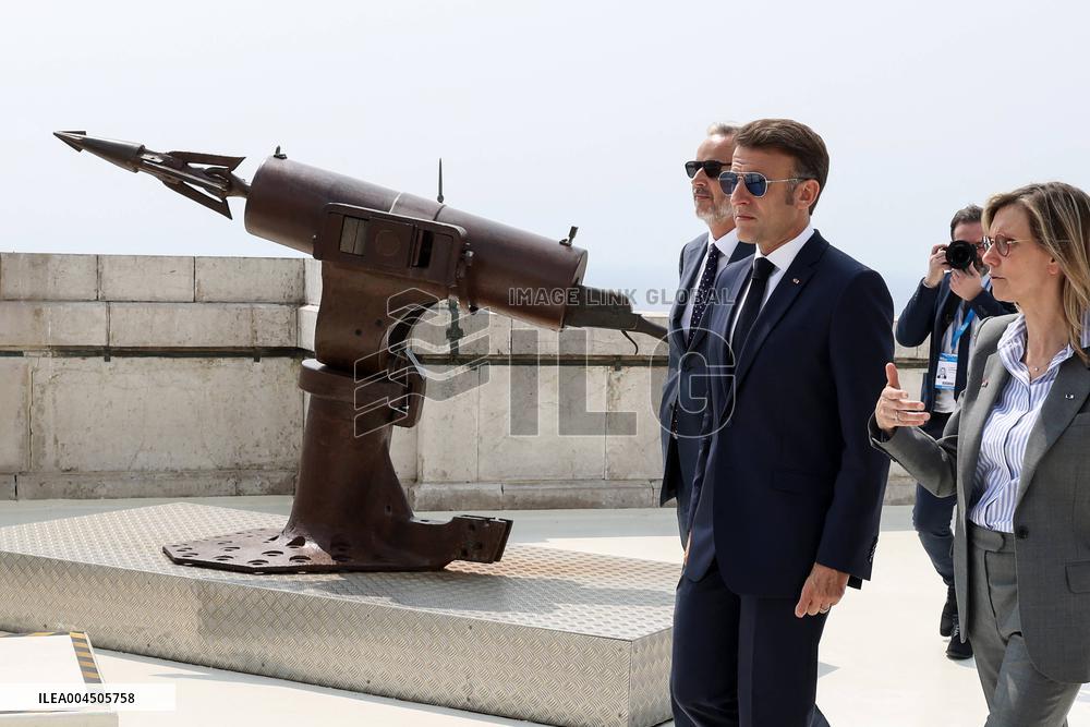 NO TABLOIDS - Emmanuel Macron visits the Oceanographic Museum - Monaco