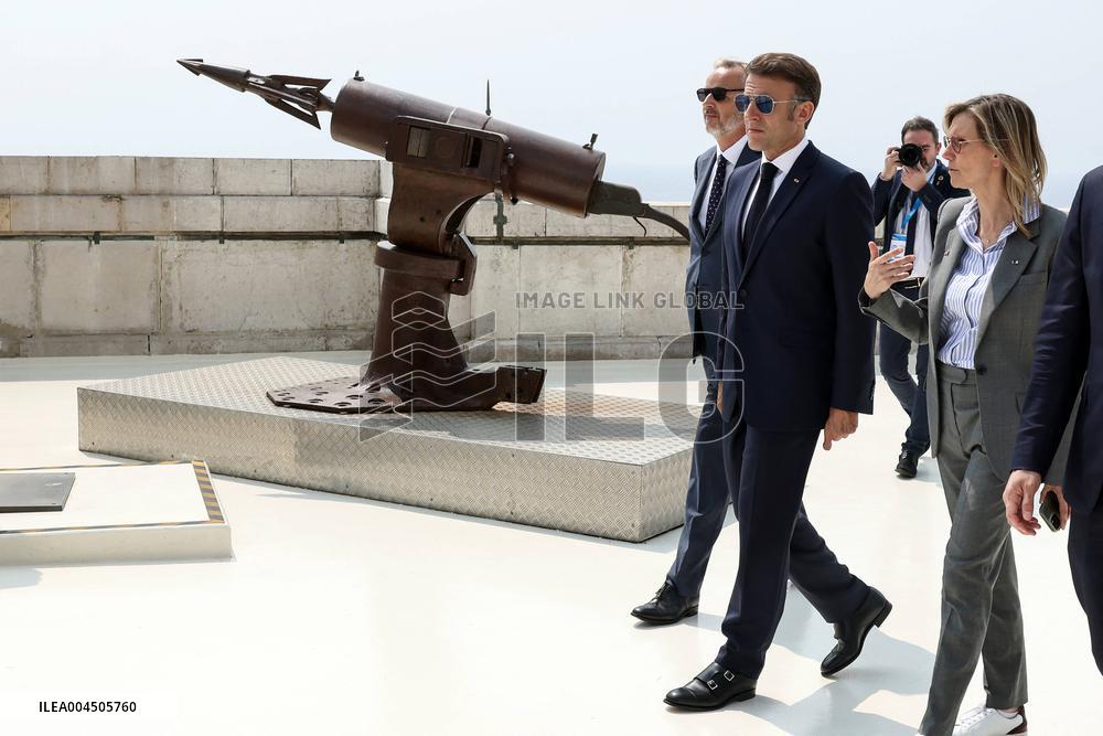 NO TABLOIDS - Emmanuel Macron visits the Oceanographic Museum - Monaco