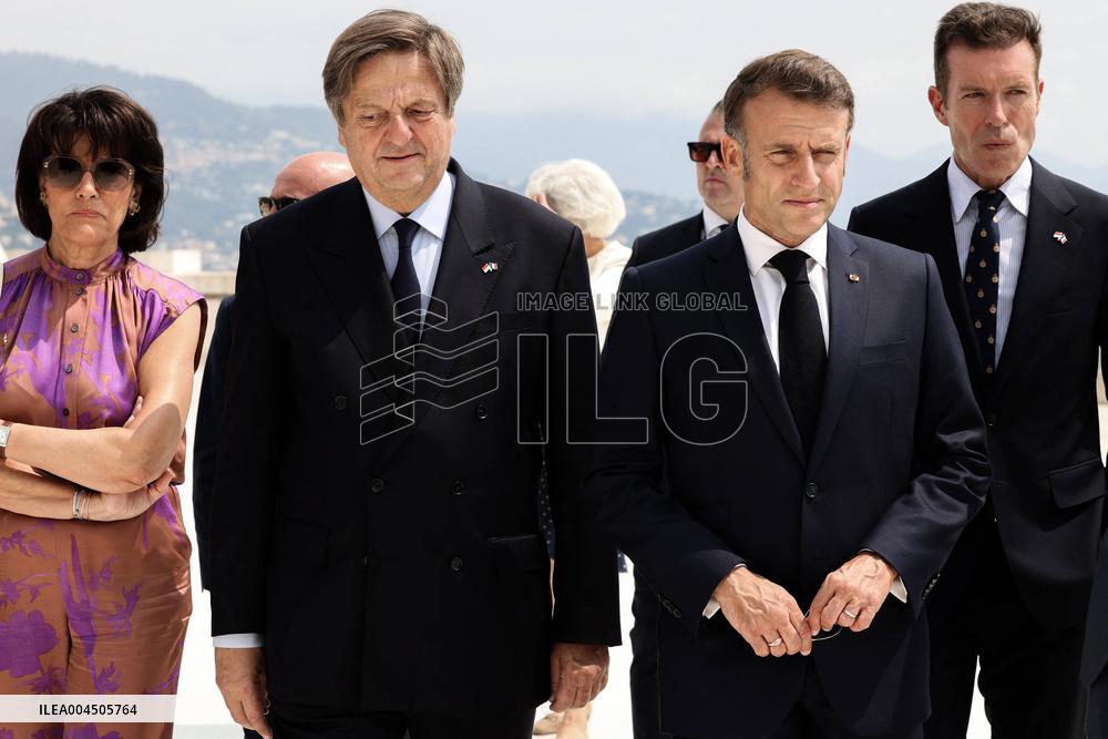 NO TABLOIDS - Emmanuel Macron visits the Oceanographic Museum - Monaco