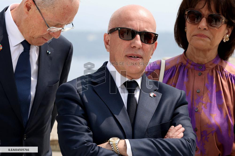 NO TABLOIDS - Emmanuel Macron visits the Oceanographic Museum - Monaco