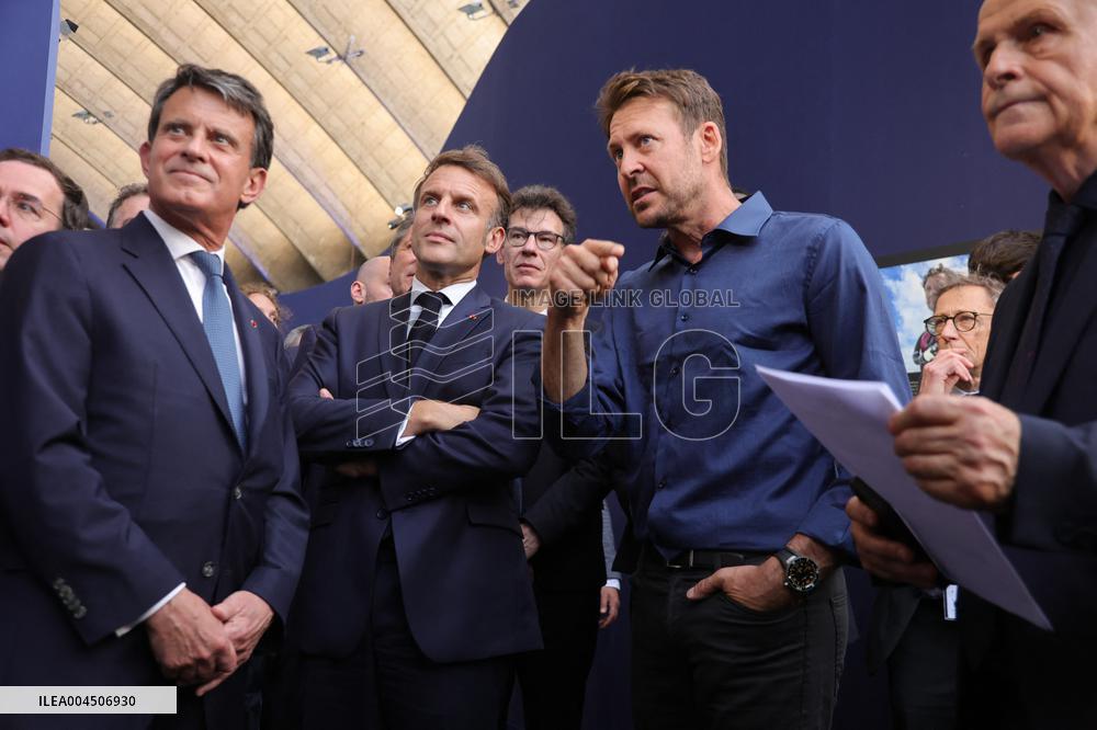 Macron visiting "La Baleine" exhibition centre during opening of the third UN Ocean Conference (UNOC) - Nice