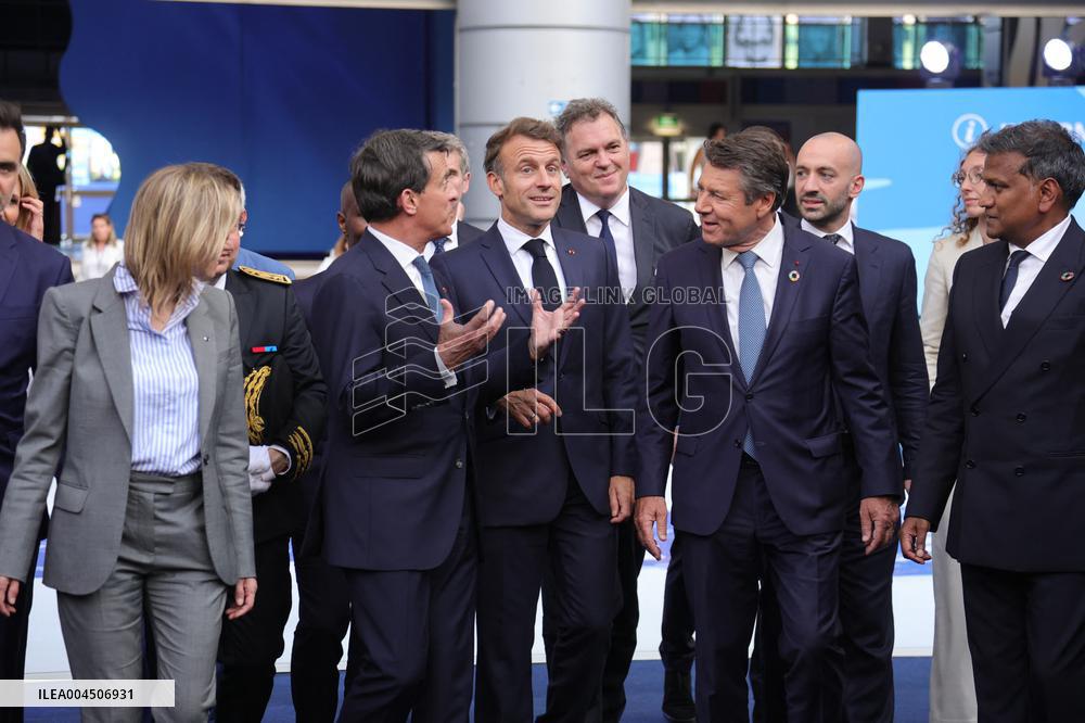 Macron visiting "La Baleine" exhibition centre during opening of the third UN Ocean Conference (UNOC) - Nice