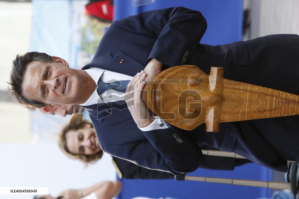 Macron visiting "La Baleine" exhibition centre during opening of the third UN Ocean Conference (UNOC) - Nice
