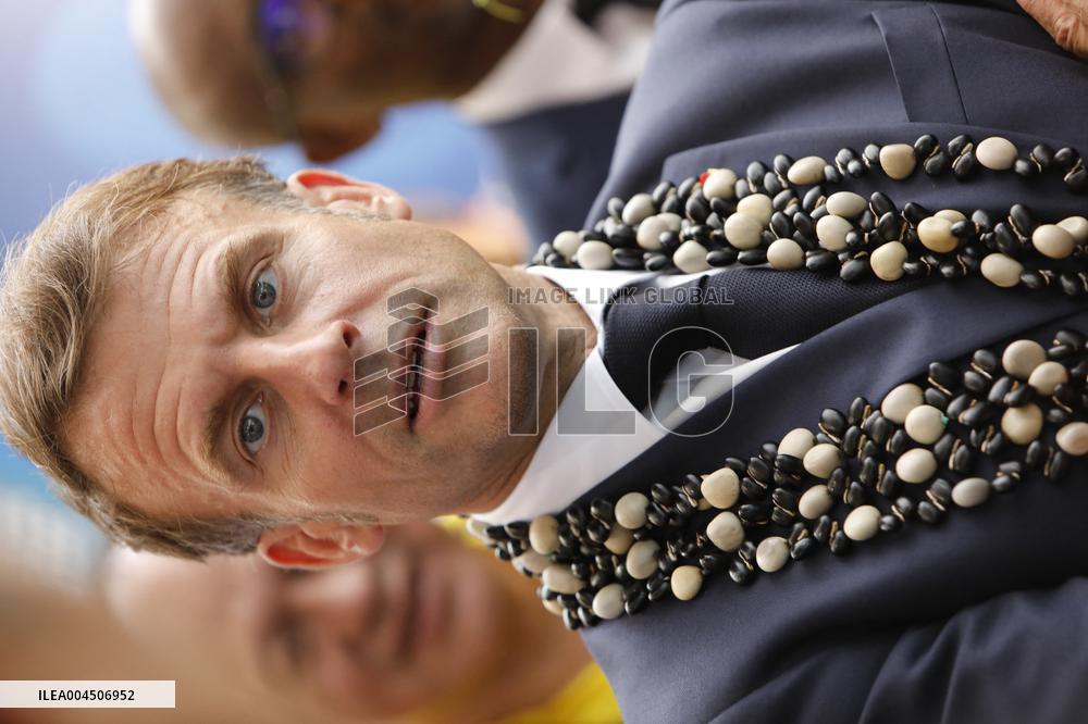 Macron visiting "La Baleine" exhibition centre during opening of the third UN Ocean Conference (UNOC) - Nice