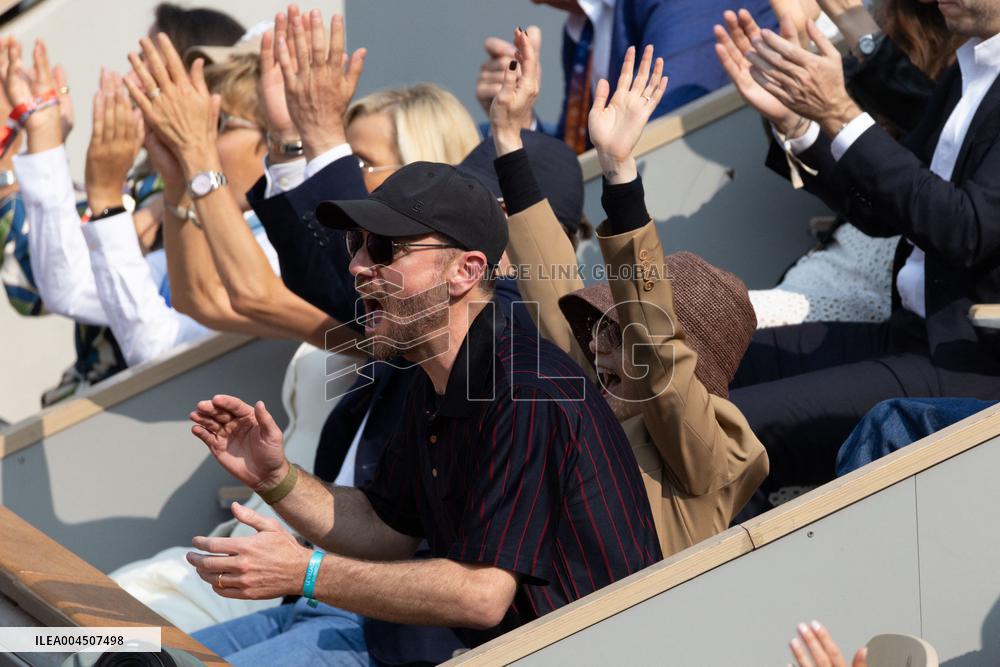 2025 French Open - Celebrities In Stand Day 15 NB
