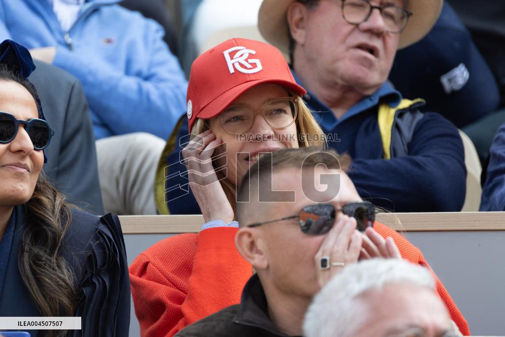 2025 French Open - Celebrities In Stand Day 15 NB
