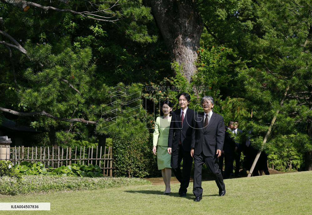 Japanese crown prince at greenery event