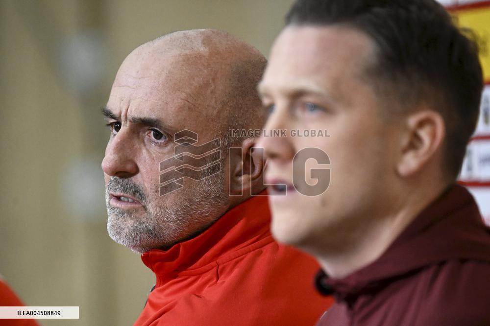 Press conference of the Polish national football team