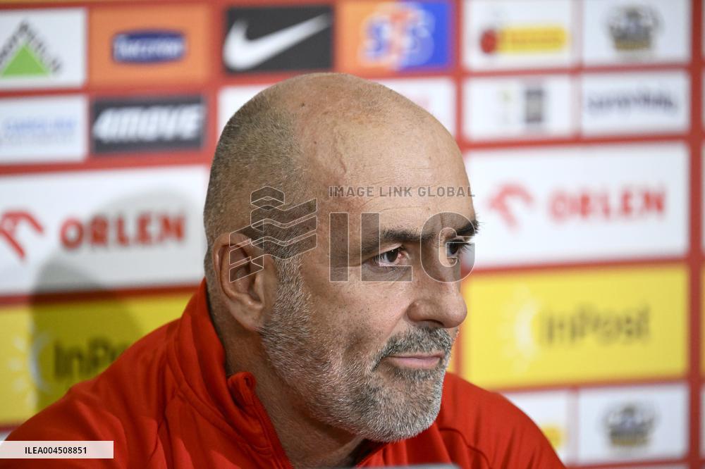 Press conference of the Polish national football team
