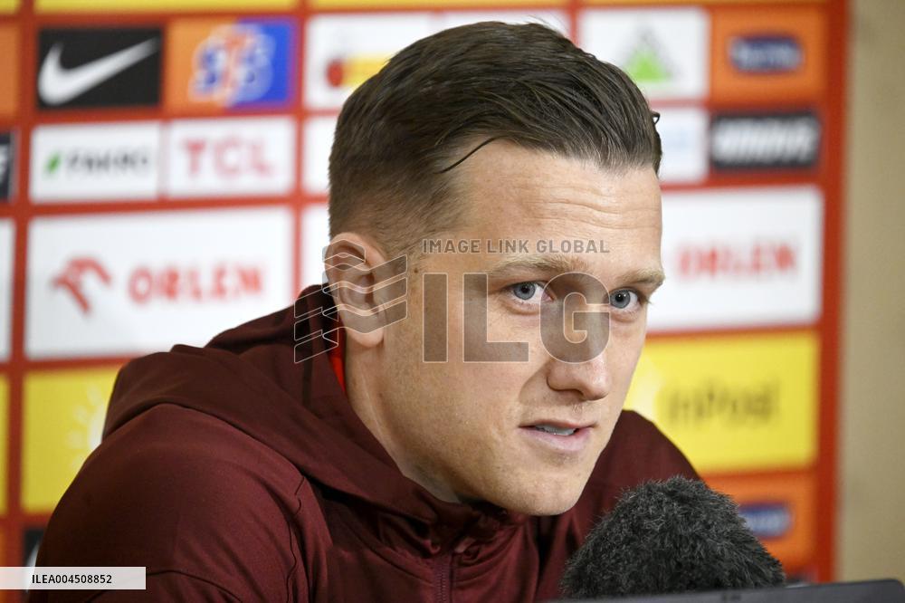 Press conference of the Polish national football team