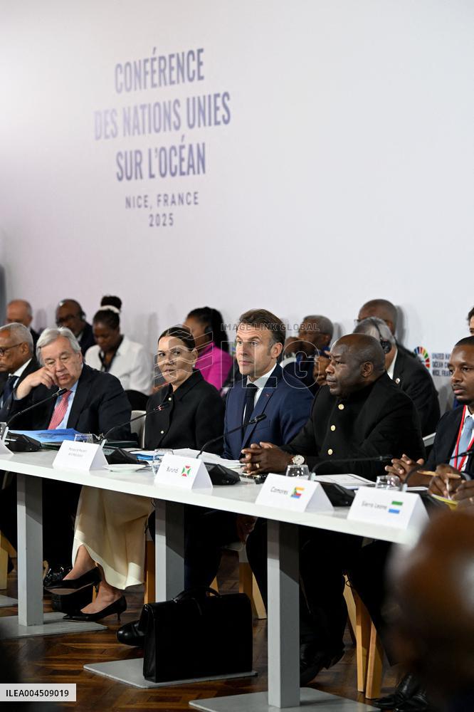 Macron and Princess Lalla Hasnaa Open Africa for the Ocean Panel at UNOC3 in Nice